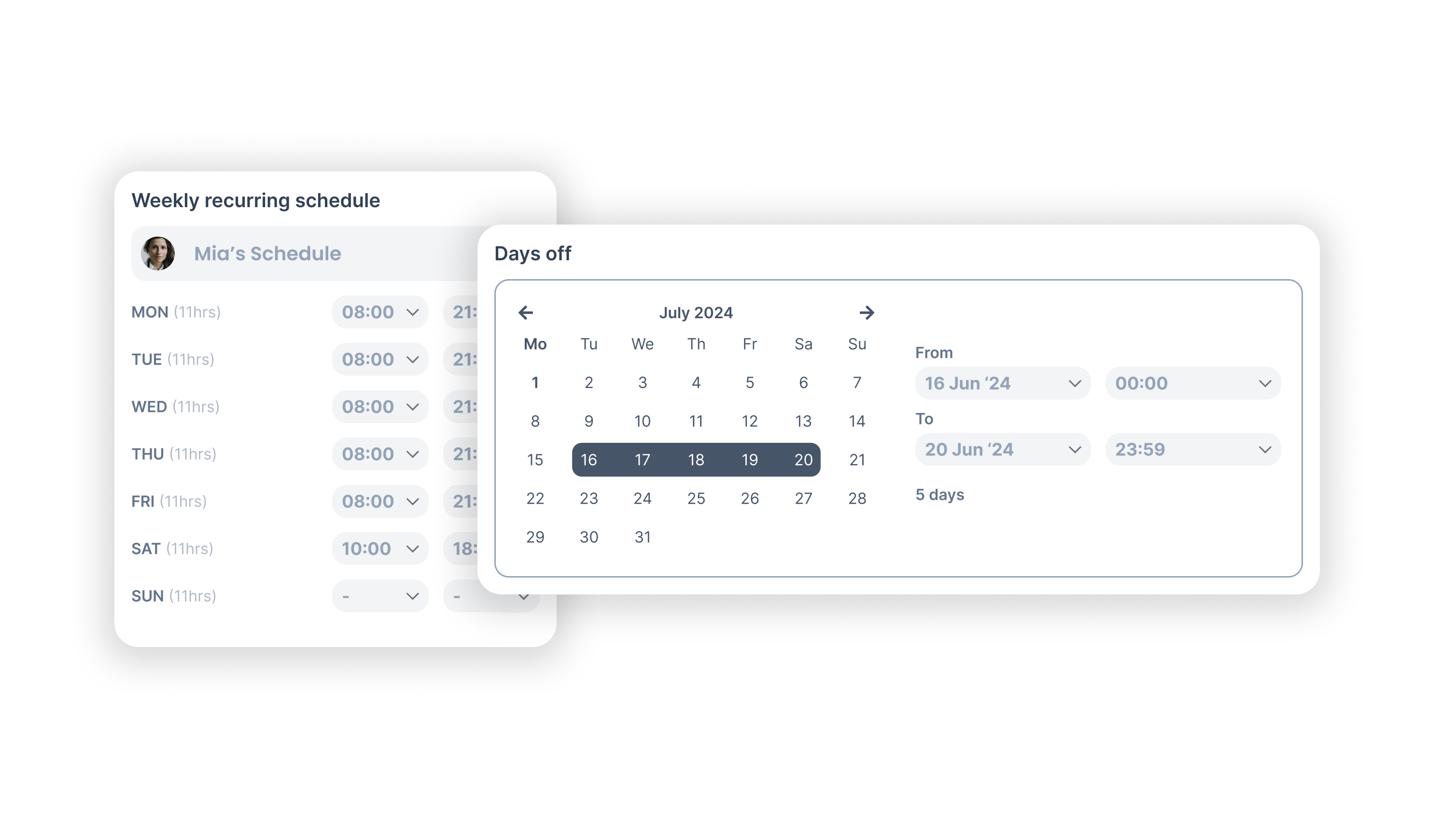 Flexible Scheduling Options